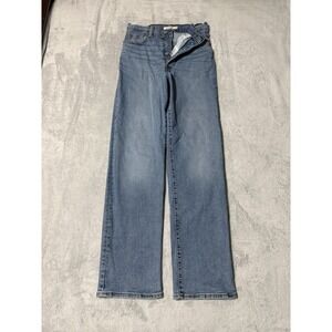 Levis Ribcage Straight Jeans Womens 26 Medium Wash High Rise Denim 26x31